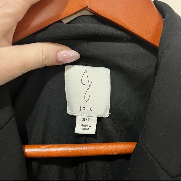 Joie Oversized Double Breasted Blazer Black Minimalist Old Money Small - Picture 5 of 7